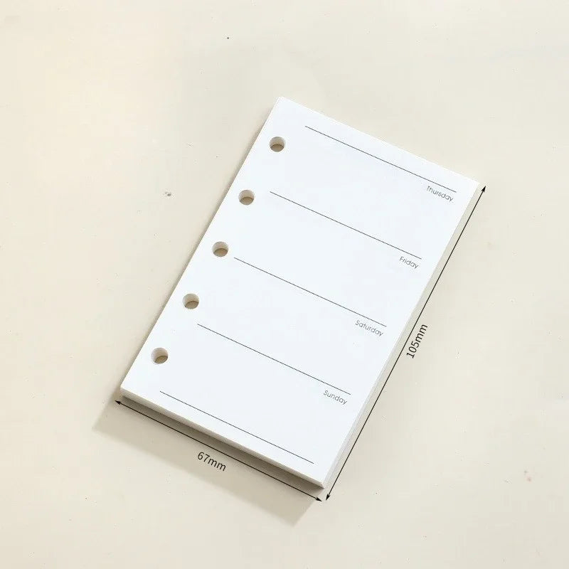 M5 Loose Leaf Notebook Refill Spiral Binder Inner Page Grid Blank Line Diary Agenda Plan detail view