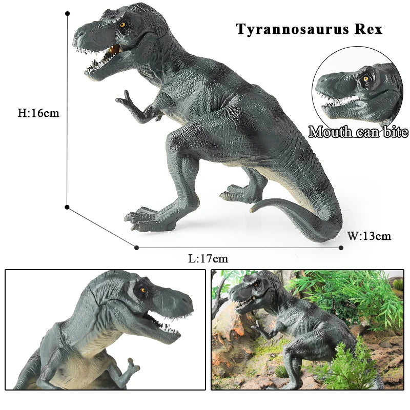 Oenux Jurassic Dinosaurs Action Figures Set | 5 Realistic PVC Models Collection Toy additional angle