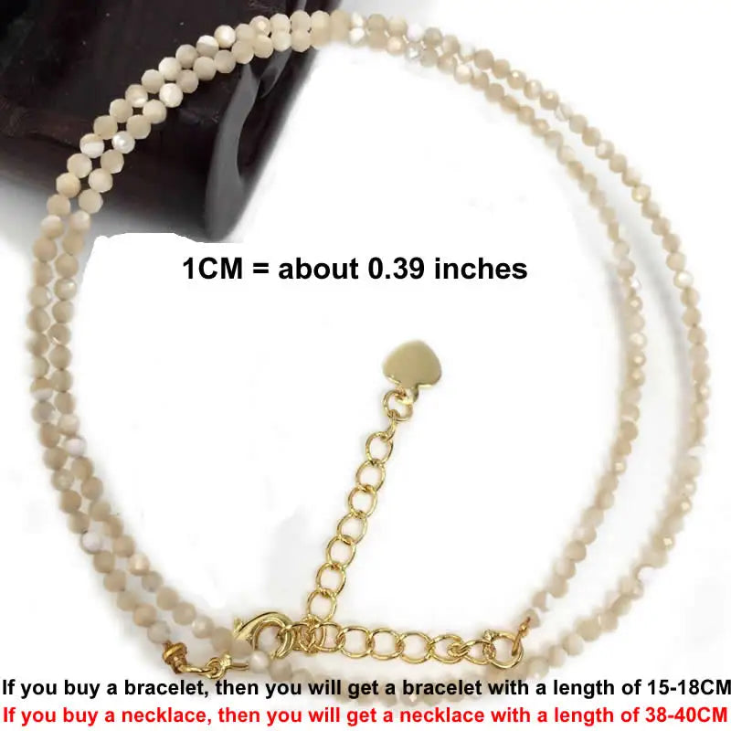 Faceted Gemstone Bead Choker Necklace and Bracelet Set | Natural Stone Jewelry for Me lifestyle view