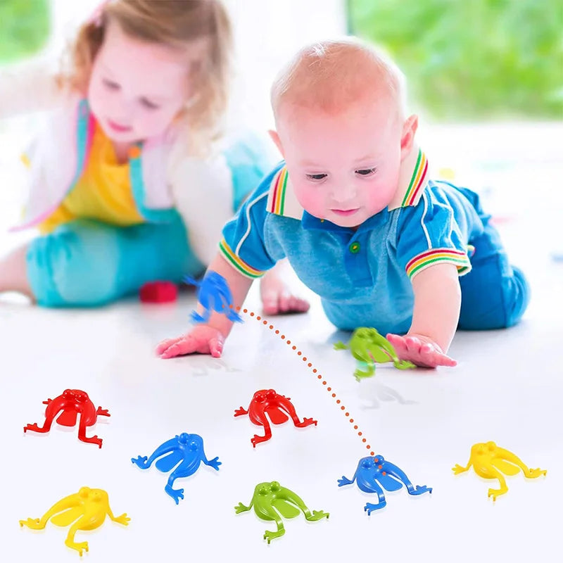 10-50Pcs Jumping Frog Bounce Fidget Toy Antistress Relieve Kids Birthday Party Favors lifestyle view