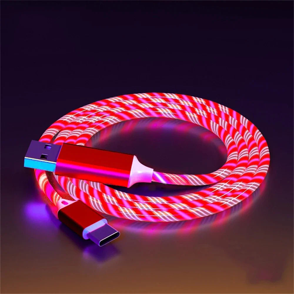 Glowing LED Light USB 3-in-1 cable Phone Fast Charging Charger Luminous lifestyle view