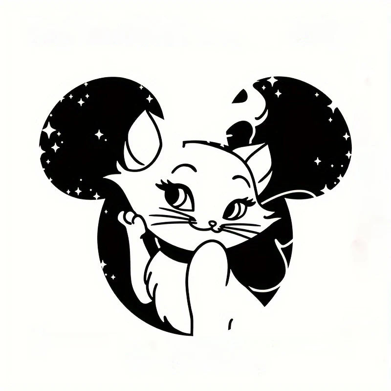 Aristocats Marie Cat Vinyl Stickers | Car Window Bumper Laptop Decals alternate view