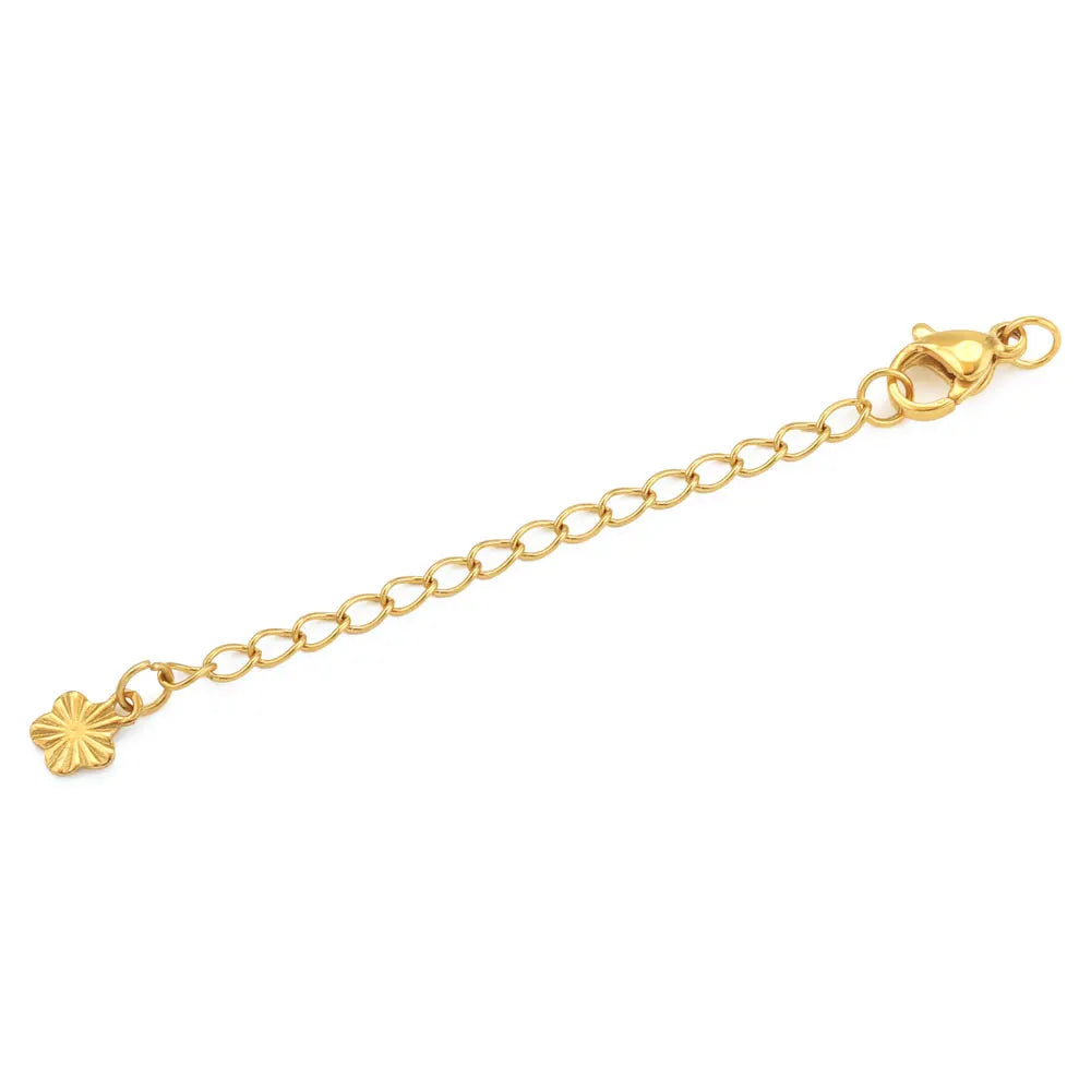10pcs Stainless Steel Extension Extended Tail Chains With Lobster Clasps For Bracelet lifestyle view