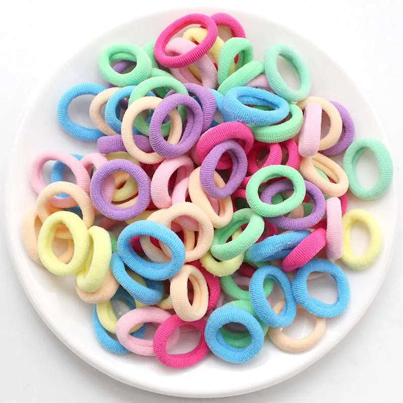 Colorful Basic Hair Ties Scrunchie Rubber Band Ponytail Hold Fashion Hair Accessori additional angle