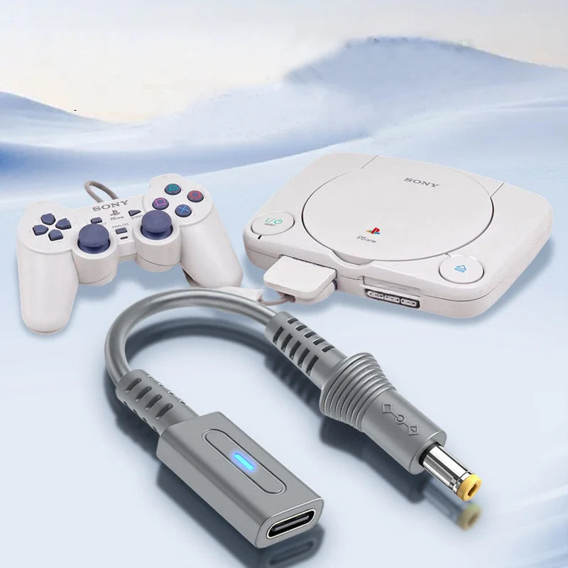 for Sony PS1 PS2 70000 Sega Drive 2 Genesie 2 Charging Cable USB C to DC4.8X1.7mm Plug C detail view