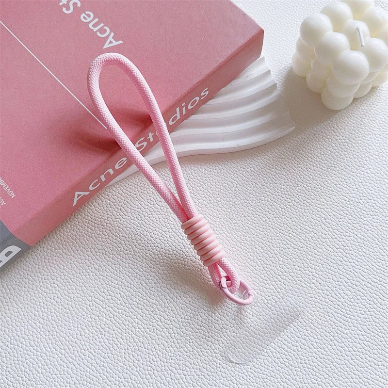 Mobile Phone Lanyard Strap Hanging Chain Ring Cord With Patch Wrist Strap For Cell additional angle