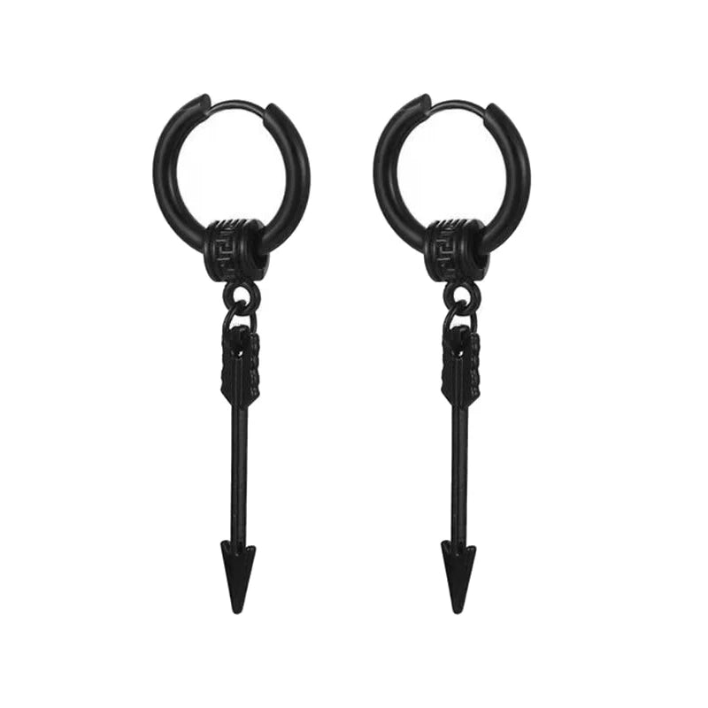 Punk Stainless Steel Stud Earrings Set | Unisex Hip Hop Piercing Jewelry alternate view
