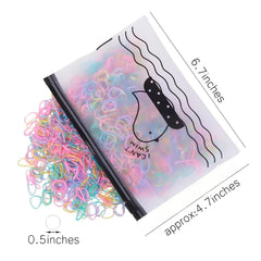 1000 Pcs/Bag Small Clear Rubber Band Black Holder Hair Ties Gum White Colorful Elasti alternate view