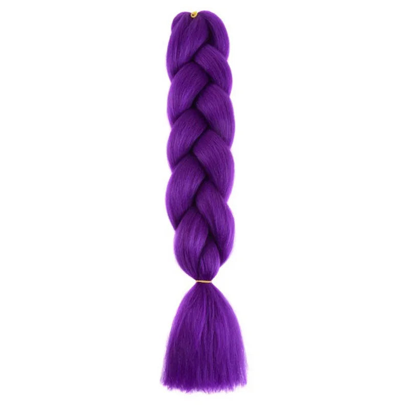 24Inch Synthetic Long Box Jumbo Braiding Hair Extensions Yaki Straight Texture for Wom close-up view