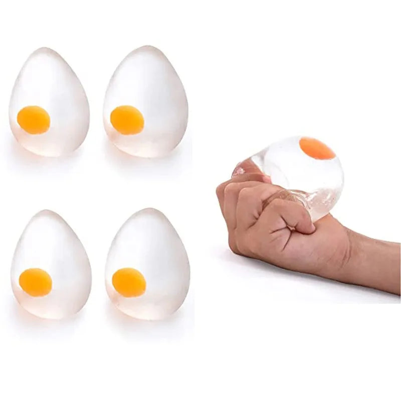 Funky Egg Splat Ball Squishy Toys | Stress Relief Squeezing Fidget Toy for Adults and Ki detail view