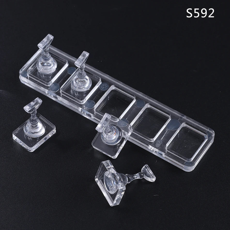 1 Set Non-Magnetic Nail Display Acrylic Nail Display Stand Tips Holder Nail Practice alternate view
