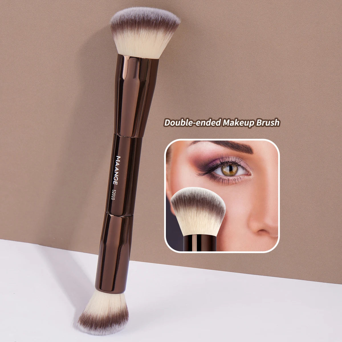 MAANGE Double Ended Foundation Brush | Contour and Blush Makeup Brush alternate view