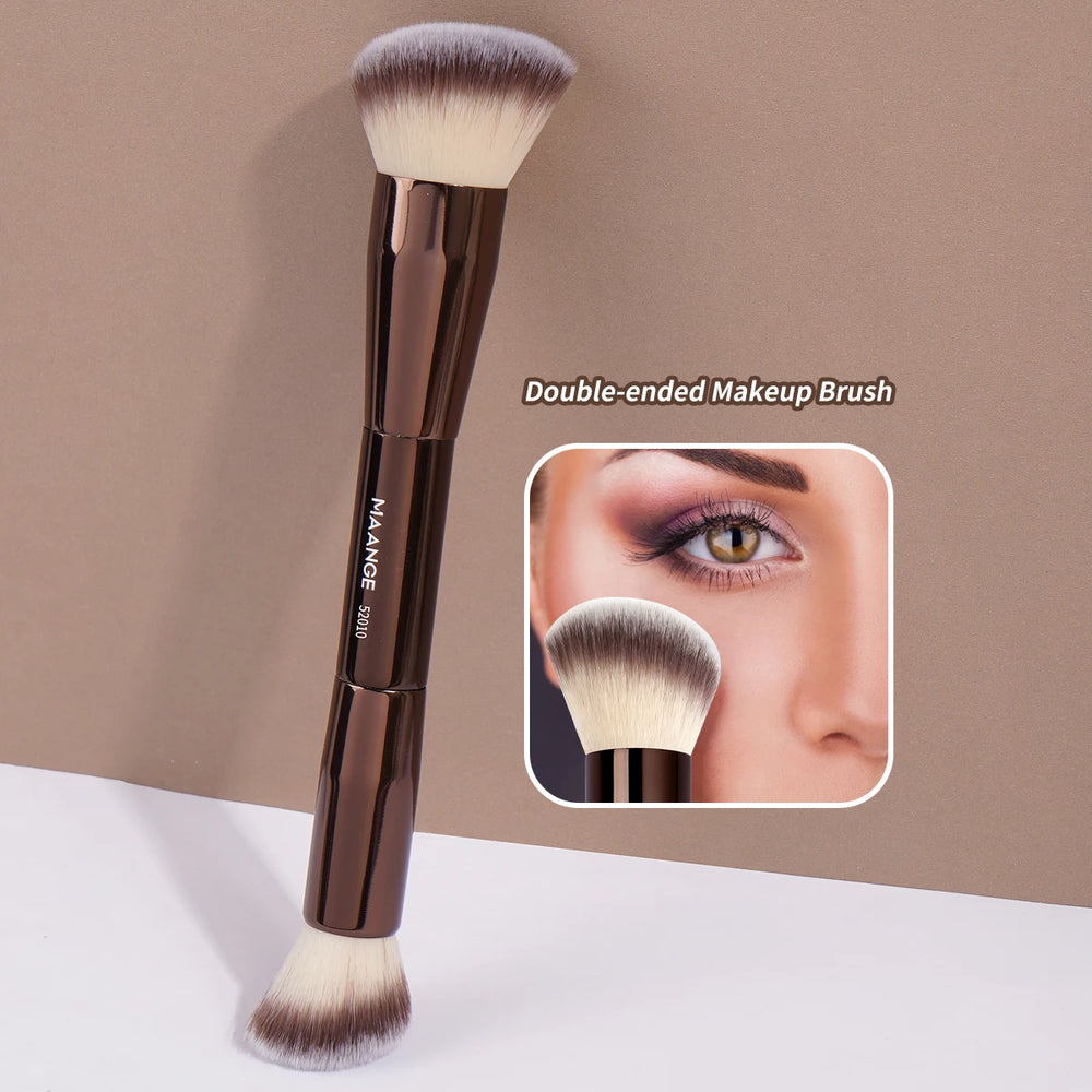 MAANGE Double Ended Foundation Brush | Contour and Blush Makeup Brush alternate view