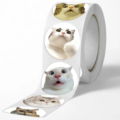 Funny Cat Meme Stickers for Kids | 100 or 500 Pack Teacher Reward Stickers detail view
