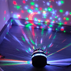 Starry Sky Projector Night Light | USB LED Moon and Stars Room Lamp detail view
