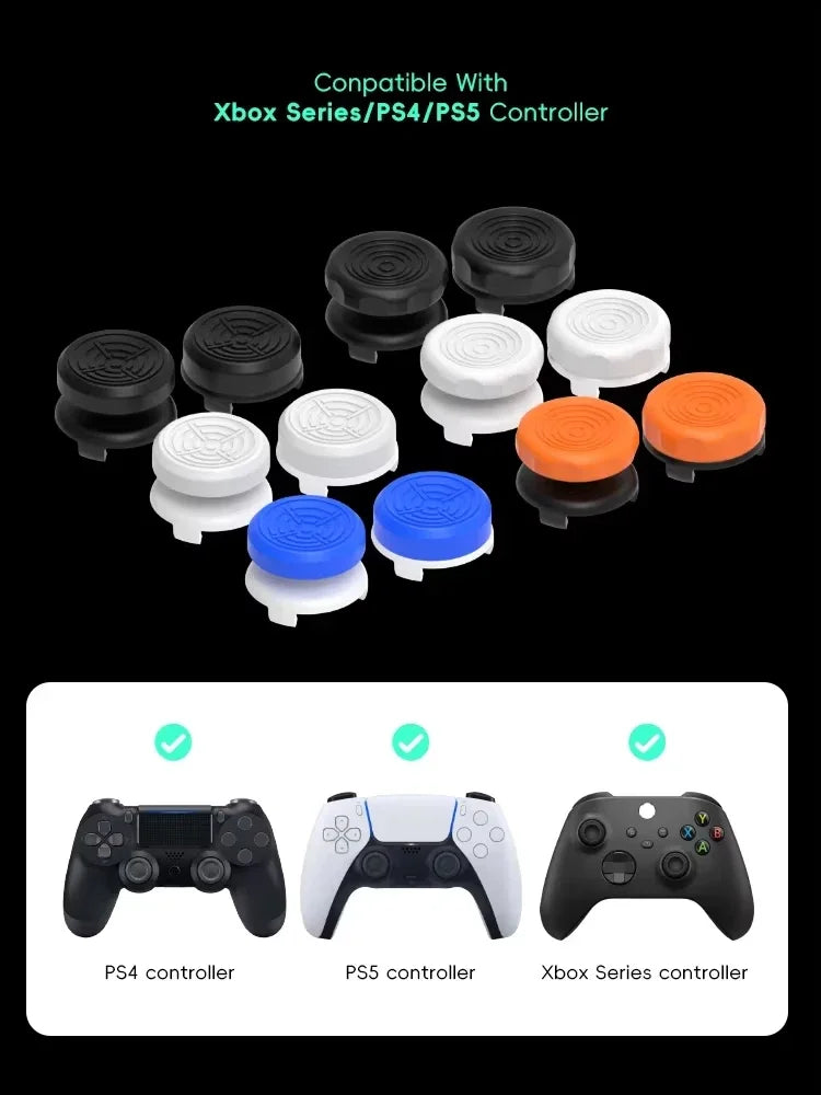 DATA FROG 2PCS High-Rise Analog Stick Cap for PS4 PS5 Xbox One Controller | FPS Precis close-up view