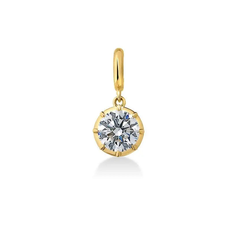 Minimalist Women's Geometric White Zircon Necklace Thin Bead Chain Pendant Non-fadi additional angle