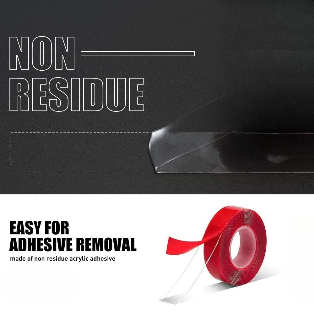 3meter Red Film Acrylic Double Sided Tape 8-30cm Heavy Duty Transparent Adhesive Tape for Wall Mounting Car Decor DIY Crafts