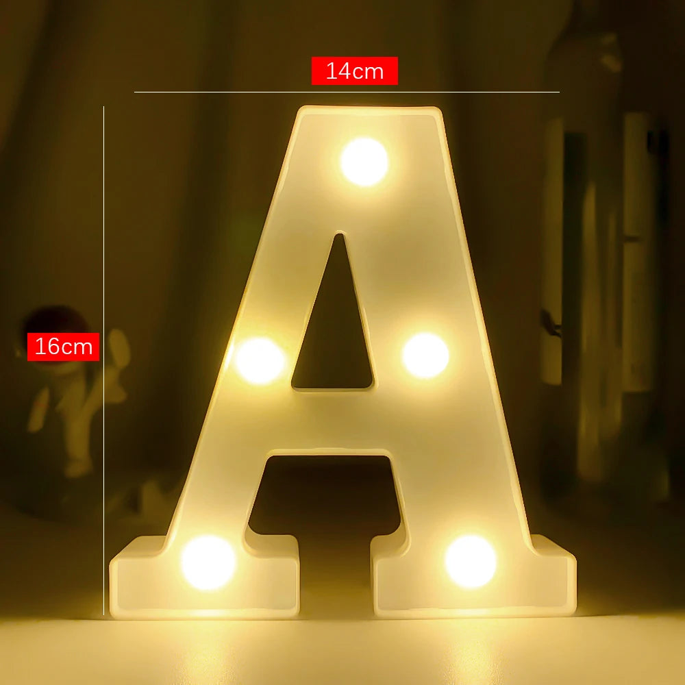 Creative Luminous Letter Night Light | Battery-Powered LED Decor for Parties lifestyle view