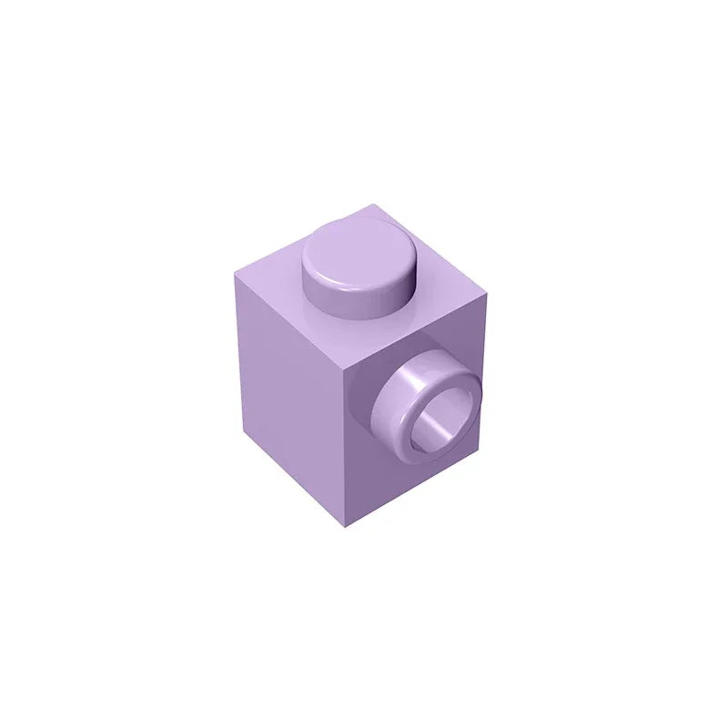 Gobricks GDS-635 BRICK 1X1 W. 1 KNOB | Single Side Bump Building Block Compatible with L detail view