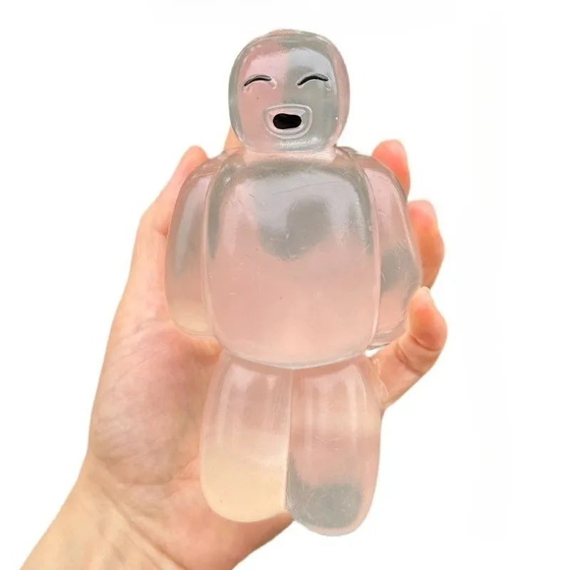 Transparent Jelly Robot Squishy Toy | Super Soft Slow Rebound Water Sense Stress Relieve detail view