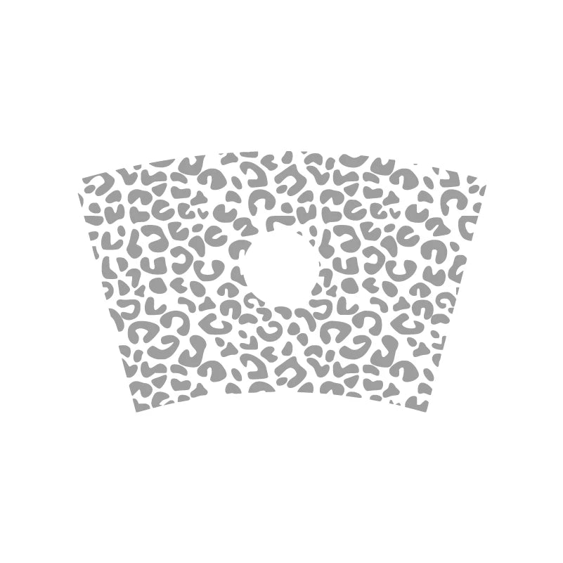Leopard Pattern Full Wrap Vinyl Sticker for 24 oz Cold Cup | Cheetah Coffee Cup Decal detail view