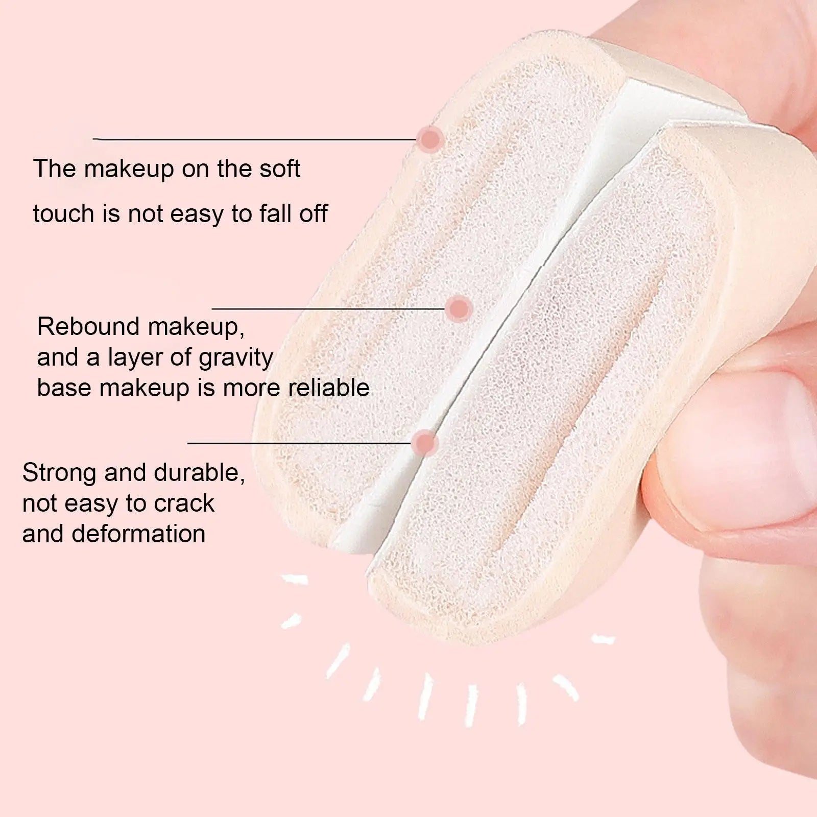 Super Soft Marshmallow Makeup Sponge Puff Dry Wet Dual-use Air Cushion Powder Puff additional angle