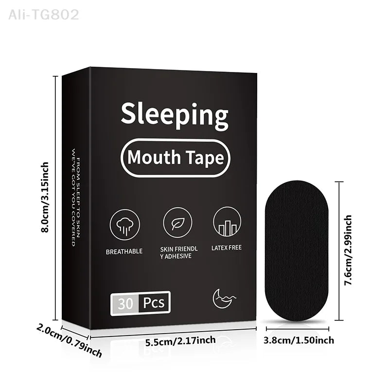 Snoring Relief Mouth Tape | 30 Hypoallergenic Strips for Better Sleep additional angle