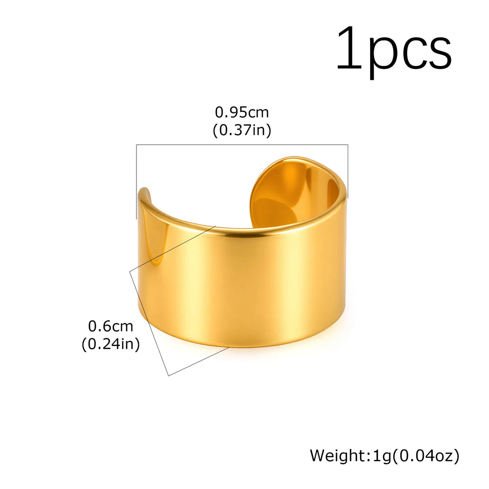 Trendy Simple Long Tube U-shaped Stainless Steel Ear Bone Clip For Men, Geometric Non close-up view