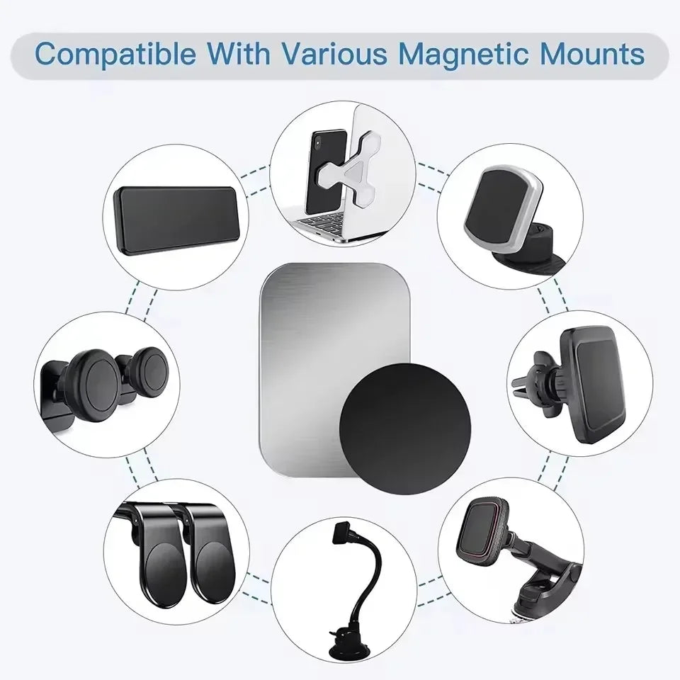 5/10pcs Magnetic Metal Plate Disk Car Phone Holder Stickers Magnetic Patch Sticker fo alternate view