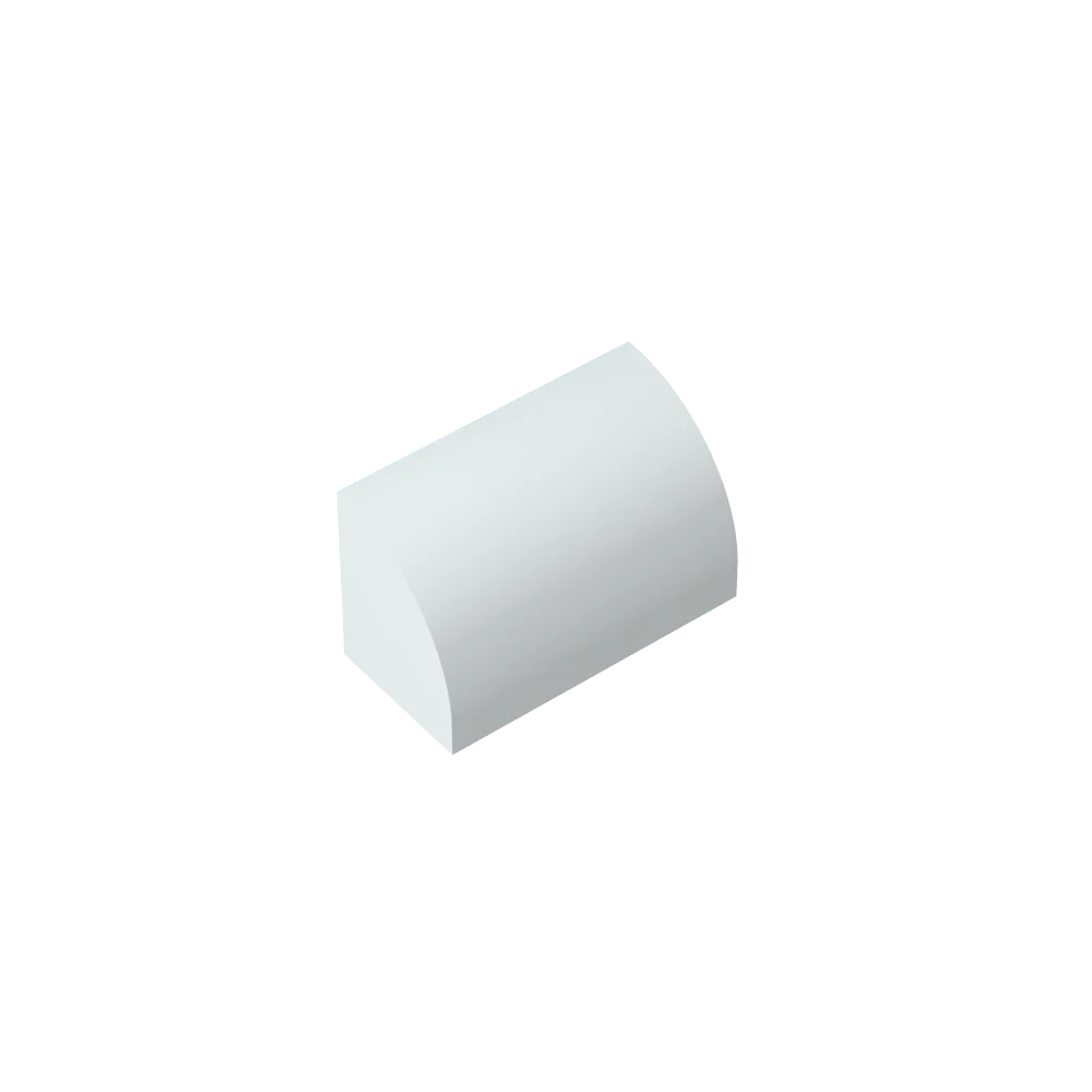 Gobricks GDS-M063 Gebogener Stein 1 x 2 x 1 ohne Noppen | Kompatibler Baustein