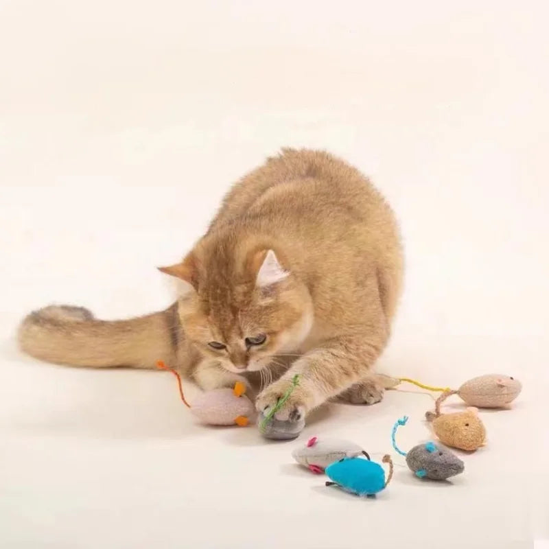 3Pcs New Plush Simulation Mouse Cat Toy Bite Resistance Plush Mouse Cat Scratch Inter alternate view