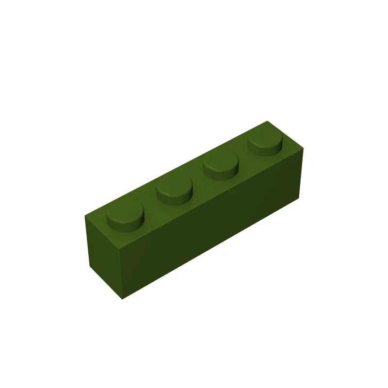 Gobricks GDS-534 Brick 1 x 4 without Bottom Tubes | Compatible Building Block Set additional angle
