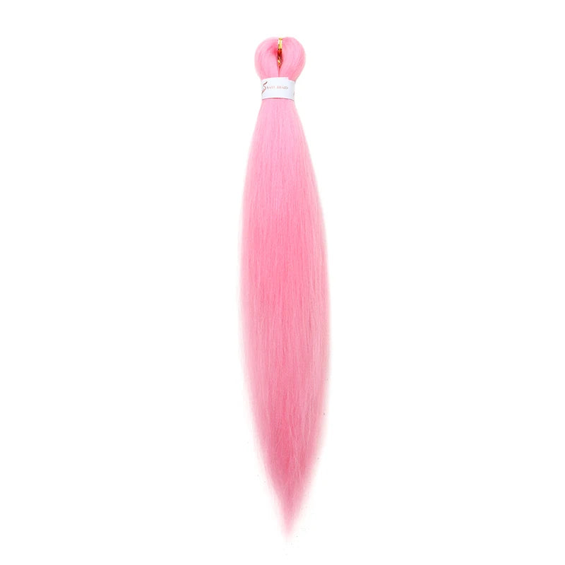 20Inch Synthetic Pre Stretched Braiding Ombre Hair Extension for Black Women Yaki Stra close-up view