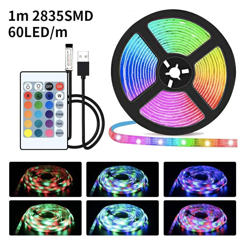 1m USB LED Strip Lights | RGB TV Backlight with Remote