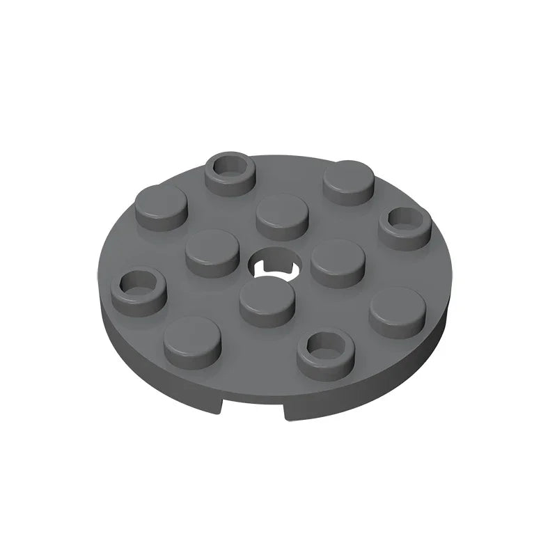 Gobricks GDS-841 Round Plate 4x4 with Hole | Compatible Building Block for DIY Creations