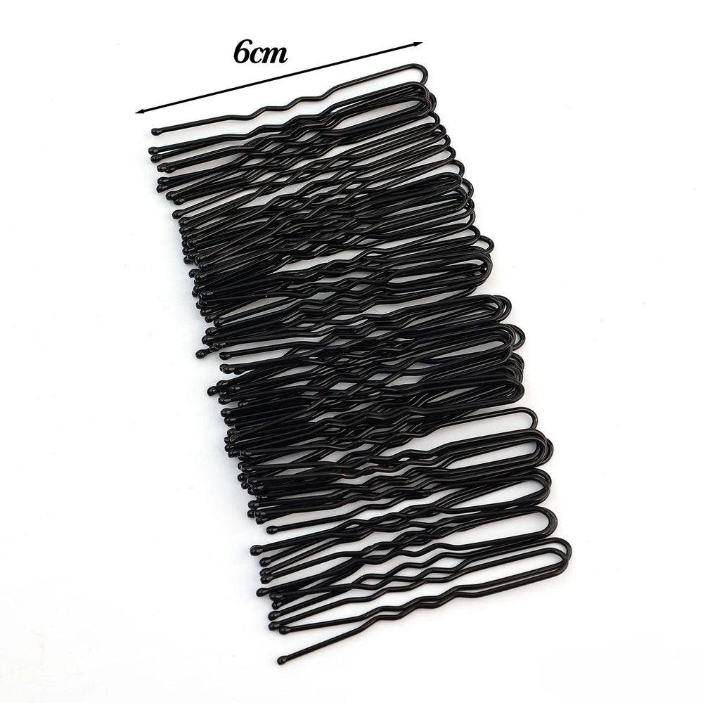 Black U Shaped Hair Pins Strong Hold Metal Bobby Pins Versatile Updo Hair Clip for Br lifestyle view