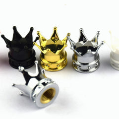 4 PCS Universal Crown Wheel Valve Covers Air Dustproof Waterproof Car Motorcycle Tyre Ri detail view