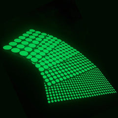 Glow in the Dark Wall Stickers | Luminous Dots Decals for Kids Room close-up view