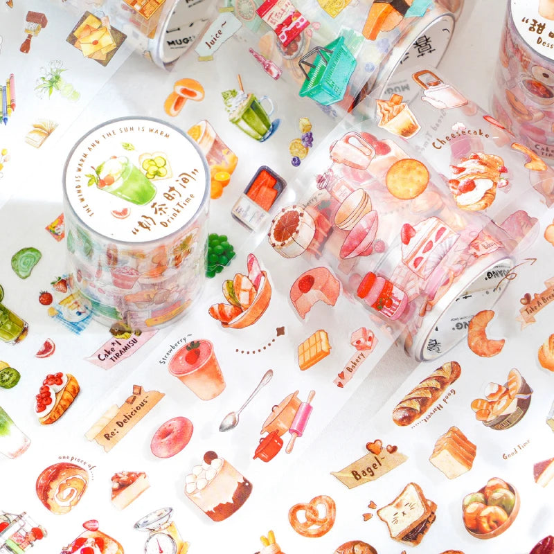 Cute Cartoon Snack Ice Cream Masking Tape | 5x200cm for DIY Scrapbooking additional angle