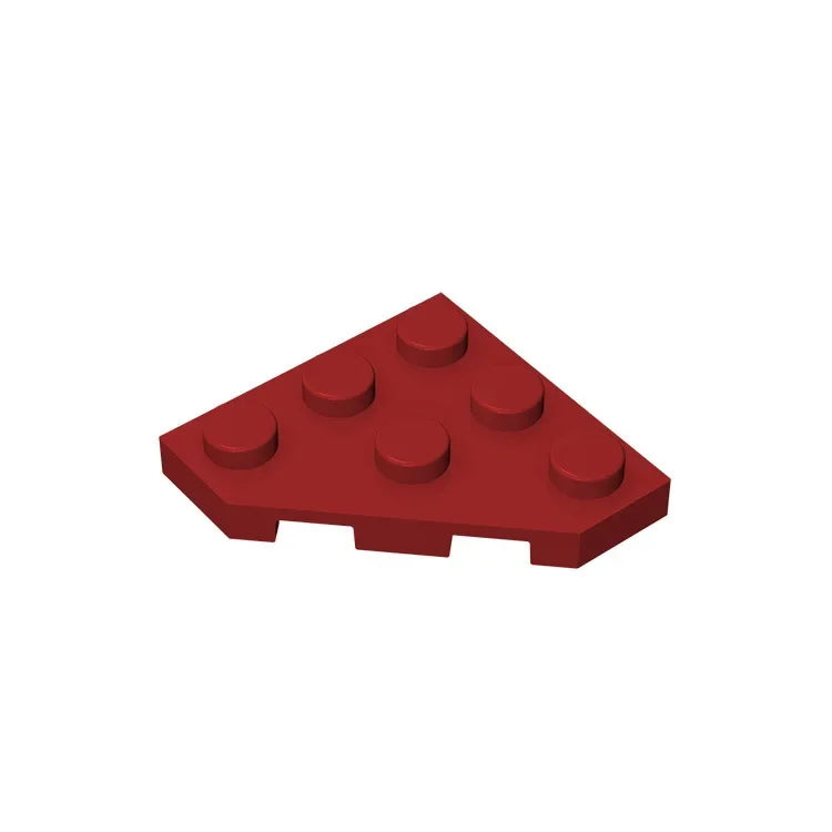 Gobricks GDS-556 Wedge Plate 3 x 3 Cut Corner | Compatible Building Block for DIY close-up view