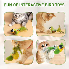 Interactive Cat Toy with Realistic Bird Sound | Plush Chirping Bird Catnip Toy for Ca alternate view