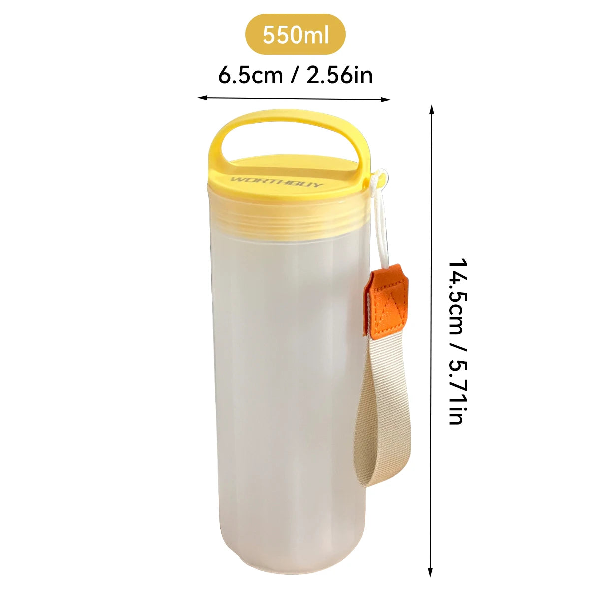 WORTHBUY Portable Plastic Water Bottle With Handle Leak-proof Heat-resistant Tumbler lifestyle view