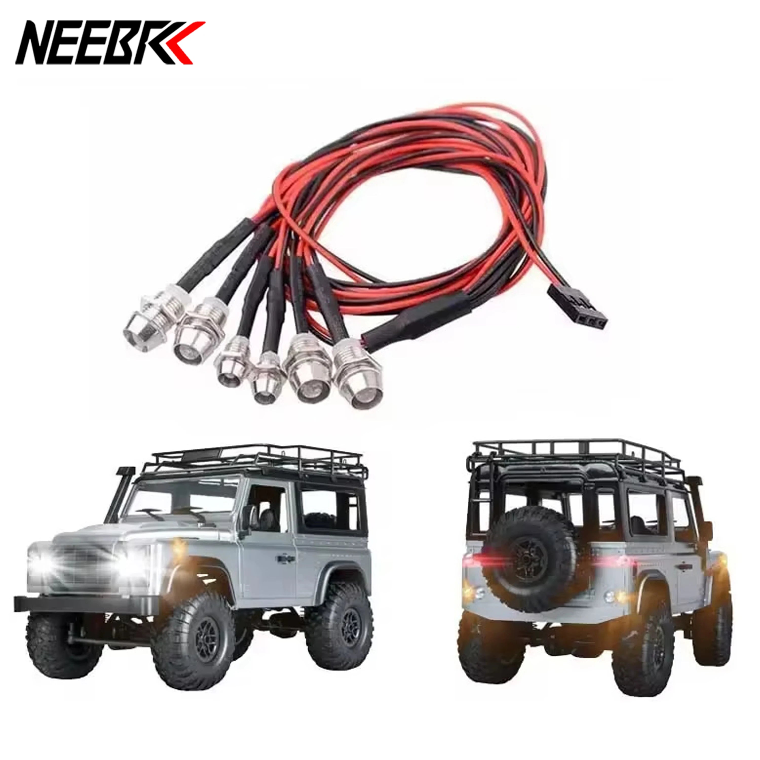 RC LED Light Kit Headlamps for 1/10 1/8 1/12 RC Car Truck Crawler Drift Car Headlight alternate view