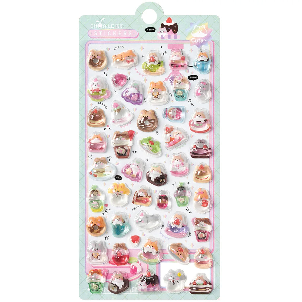 3D Food Stamping Seal Sticker | Japanese Anime Decorative Craft Stickers for Kids lifestyle view