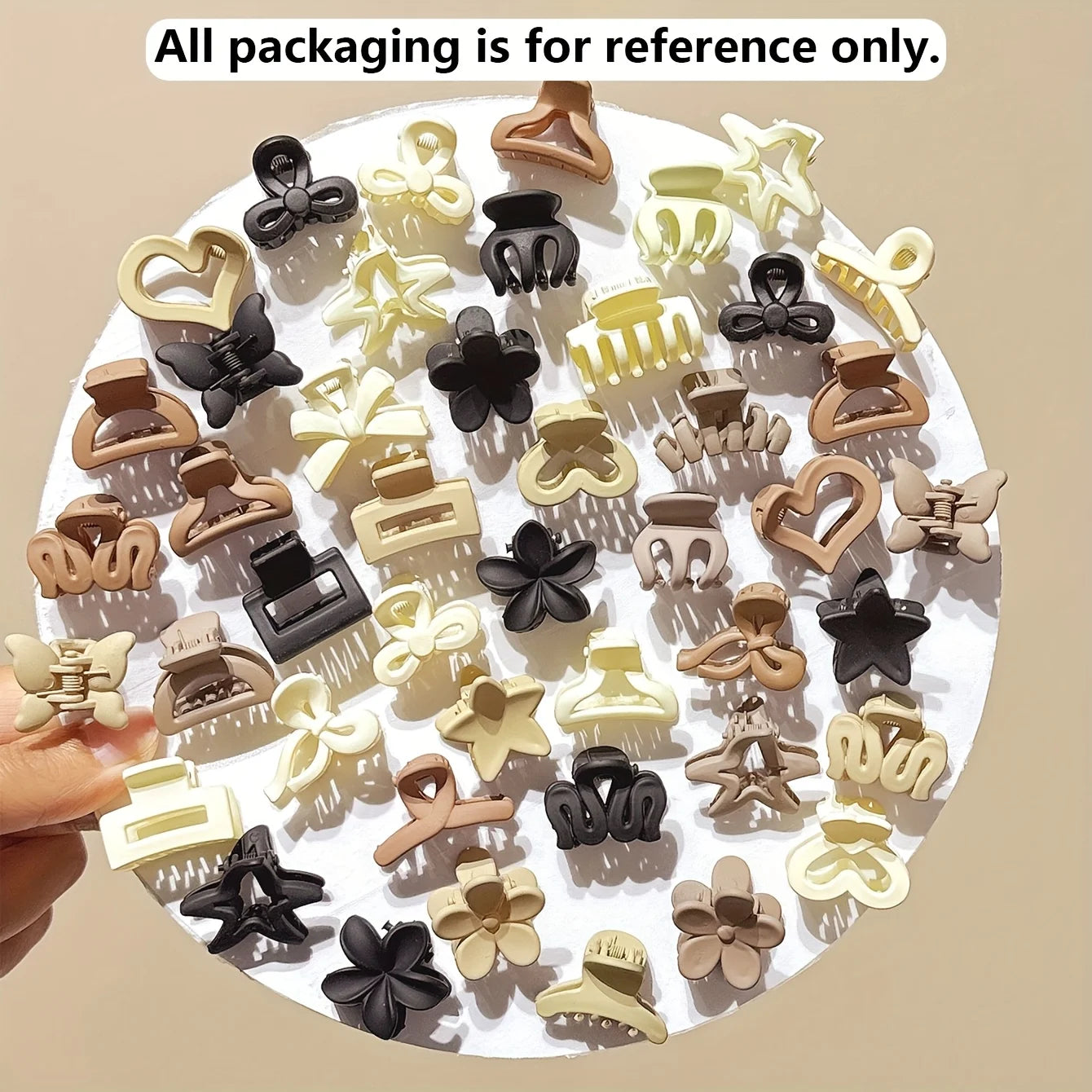 Beige Hair Pins 5-30pcs, Non-Slip Small Hair Clips for Women, Mixed Pack for Fine Hair Gift Idea