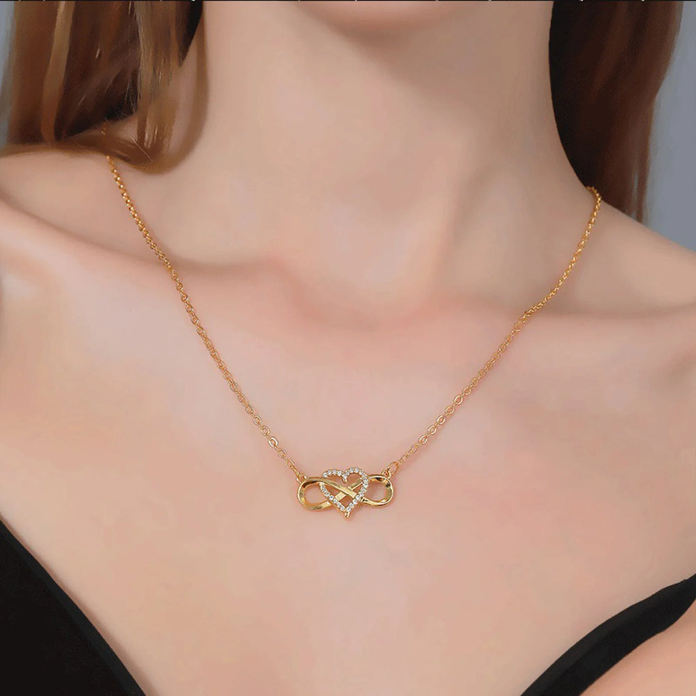 Infinity Heart Necklace for Women with Cubic Zirconia Anniversary Birthday Jewelry Gi alternate view