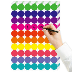 Colorful Dot Glue Stickers | Round Label Paper Pack for Organization and Gifts detail view