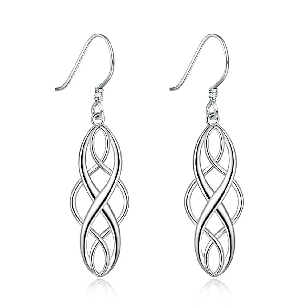 925 Sterling silver Earring For women lady elegant exquisite luxury hook Charms wedding fashion clas