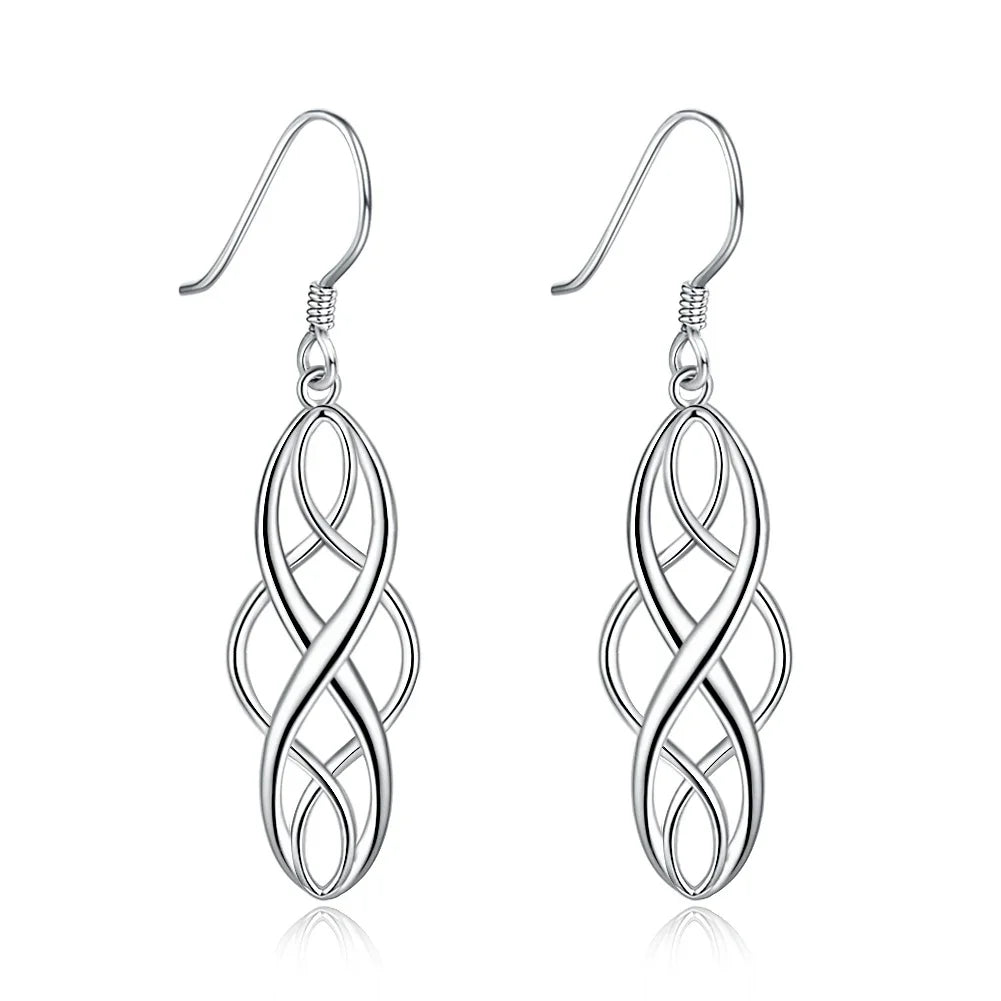 925 Sterling silver Earring For women lady elegant exquisite luxury hook Charms wedding fashion clas